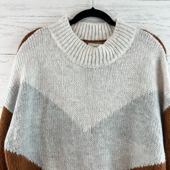 Silverflint Neutral Mock Neck Pullover Sweater Size L - Picture 3 of 7